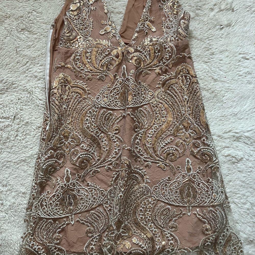 Nude/Gold Free people dress